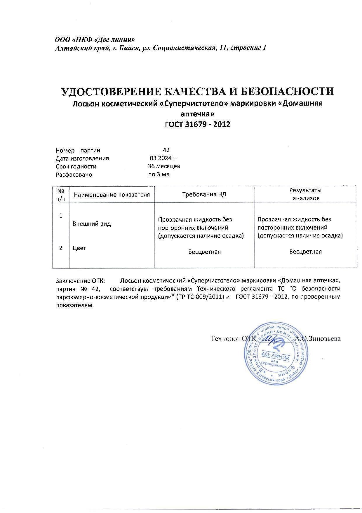 Паспорт №032024